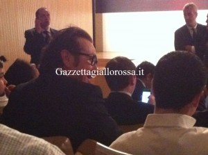 Marco Giallini alla presentazione delle nuove maglie