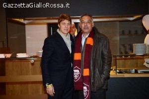 Chierico e il presidente Pallotta (foto AS Roma)