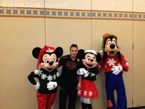 Totti con Topolino, Minny e Pippo