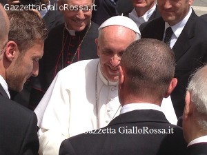 Totti e Andreazzoli salutano Papa Francesco