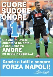De Sanctis saluta i tifosi del Napoli