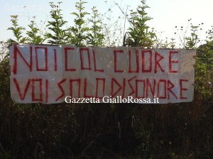 Striscione Trigoria
