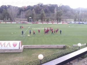 allenamento Roma - riscaldamento