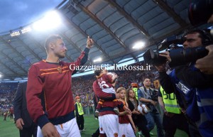 Roma-Juventus Totti festa