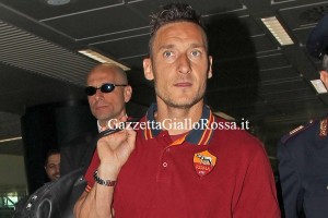 Totti in aeroporto