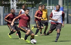 Florenzi e Keita in allenamento