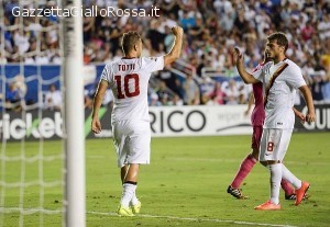 Totti e Ljajic (foto As Roma)