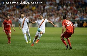 Borriello Roma-Liverpool (foto As Roma)