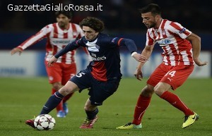 Rabiot in azione in Champions League