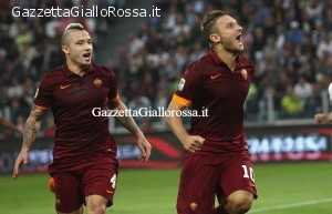 Juventus-Roma esultanza Totti