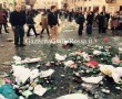 L'immondizia a Piazza di Spagna dai tifosi del Feyenoord