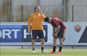 Garcia e Iturbe in allenamento (foto asroma.it)