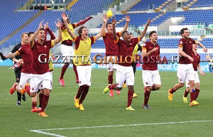 Primavera Roma-Lazio esultanza