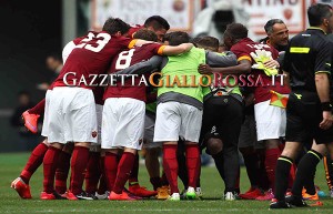 Roma-Napoli esultanza Roma