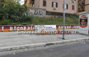 Striscione contro Pallotta