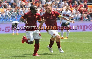 Roma-Genoa esultanza Doumbia