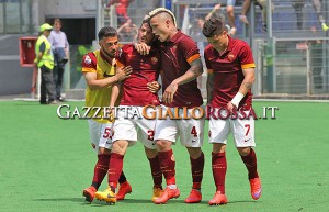 Roma-Genoa esultanza gol Florenzi