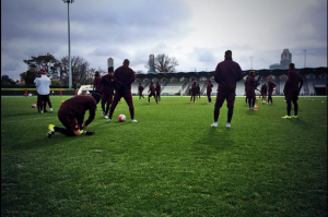 Roma in allenamento a Melbourne (foto as roma)