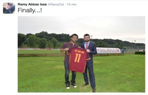 Il tweet di Ramy Abbas: "Finalmente!"