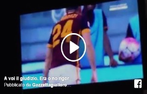 Fallo da rigore su Alessandro Florenzi