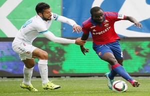 Doumbia in azione in Cska-Zenit