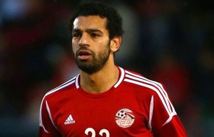 Salah con la maglia dell'Egitto