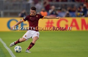 Florenzi in gol contro il Barcellona