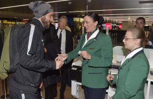 De Rossi a Fiumicino (foto asroma)