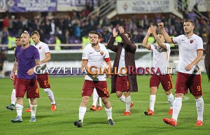 Fiorentina-Roma esultanza 