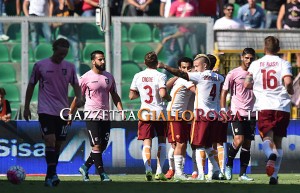 Palermo-Roma esultanza gol