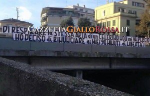 Striscione Tifosi Giallorosi