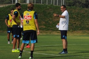 Sarri in allenamento