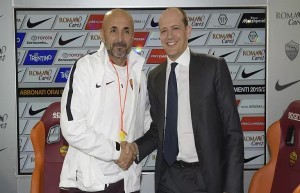 Spalletti e Baldissoni (foto asroma.com)