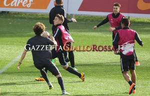 Trigoria allenamento Roma