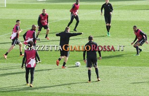 Trigoria allenamento Roma