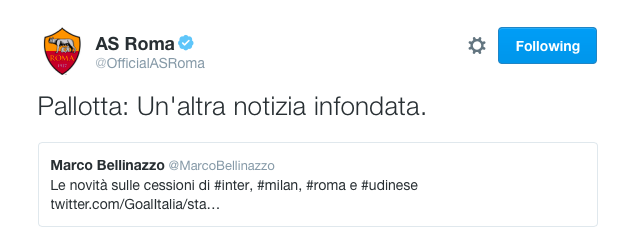 Tweet Pallotta