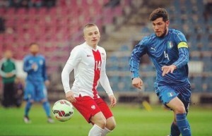 Arturo Calabresi capitano durante Polonia-Italia 0-3
