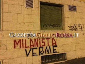 Scritte contro gli Ultra Milan