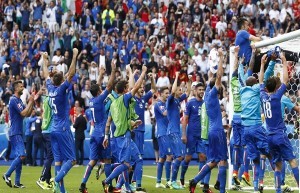 L'esultanza degli azzurri