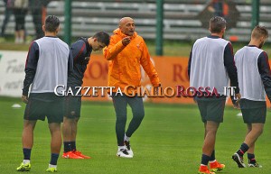 Spalletti in allenamento