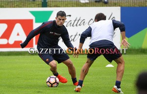 Perotti in allenamento