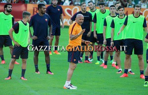 Spalletti in allenamento