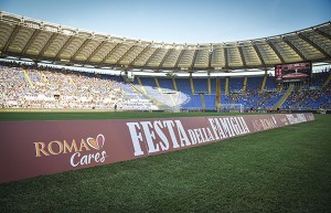 ROME, ITALY - SEPTEMBER 03: A view of Olimpic Stadium before the friendly match between AS Roma and San Lorenzo at Stadio Olimpico on September 3, 2016 in Rome, Italy. (Photo by Luciano Rossi/AS Roma via Getty Images)
