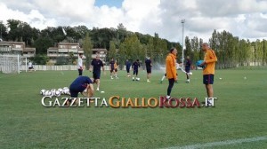 Allenamento rifinitura Trigoria