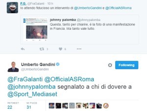 Il tweet di Gandini