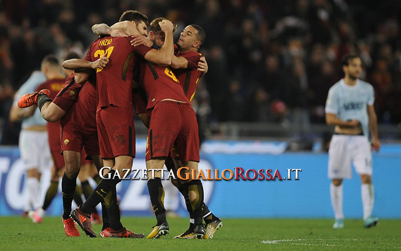 Roma-Lazio esultanza