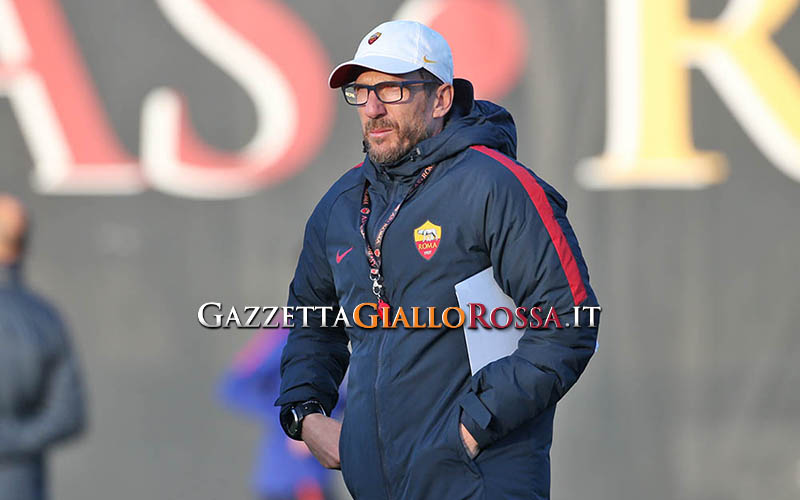 Trigoria Di Francesco in allenamento