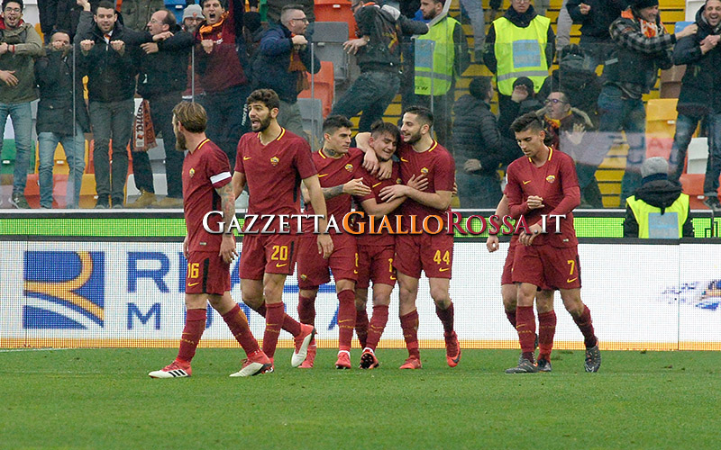 Udinese-Roma esultanza