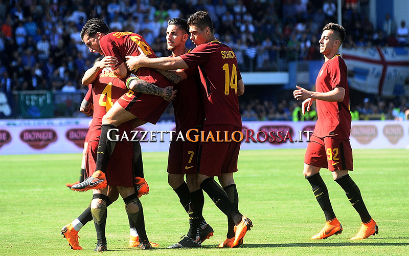 Spal-Roma esultanza Roma