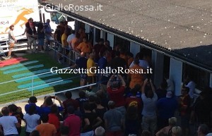 L'arrivo della Roma a Eltendorf